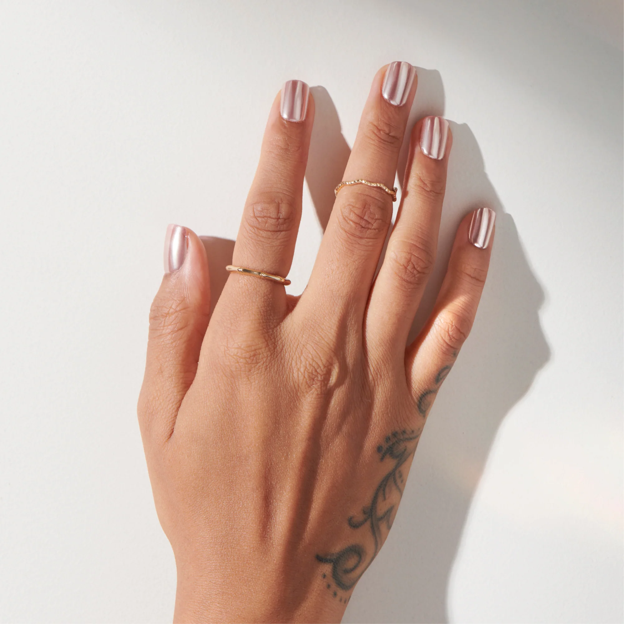 Ambivalent - Short Squoval Mirror Shine Prism Nail On Press On Manicure - Image 4