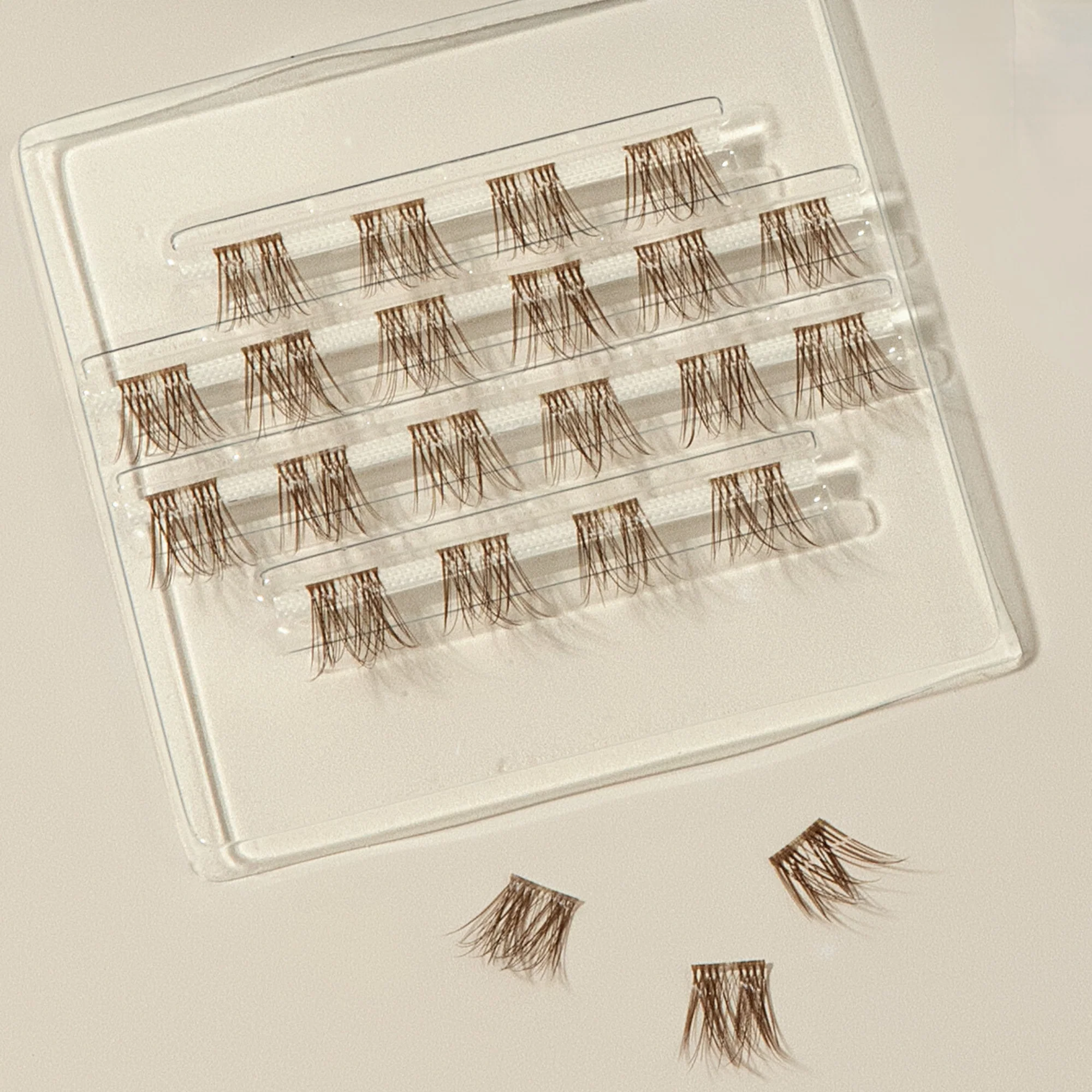 Brown C Curl Lash Up Clusters 12mm - Image 3
