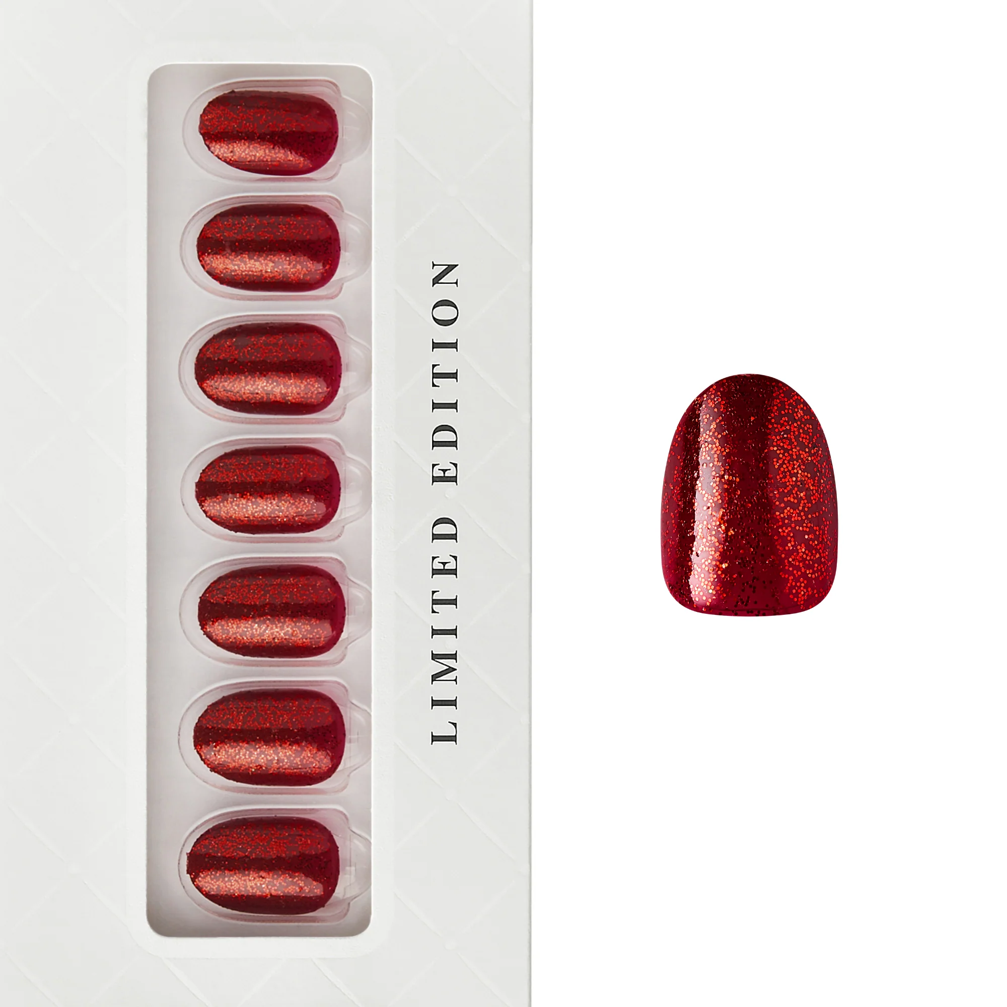 Dorothy's Slippers - Short Oval Nail On Press On Manicure - IE