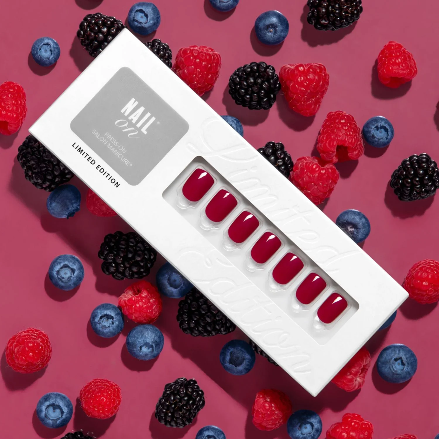 Fizzy Berry -  Short Squoval Nail On Press On Manicure - Image 4