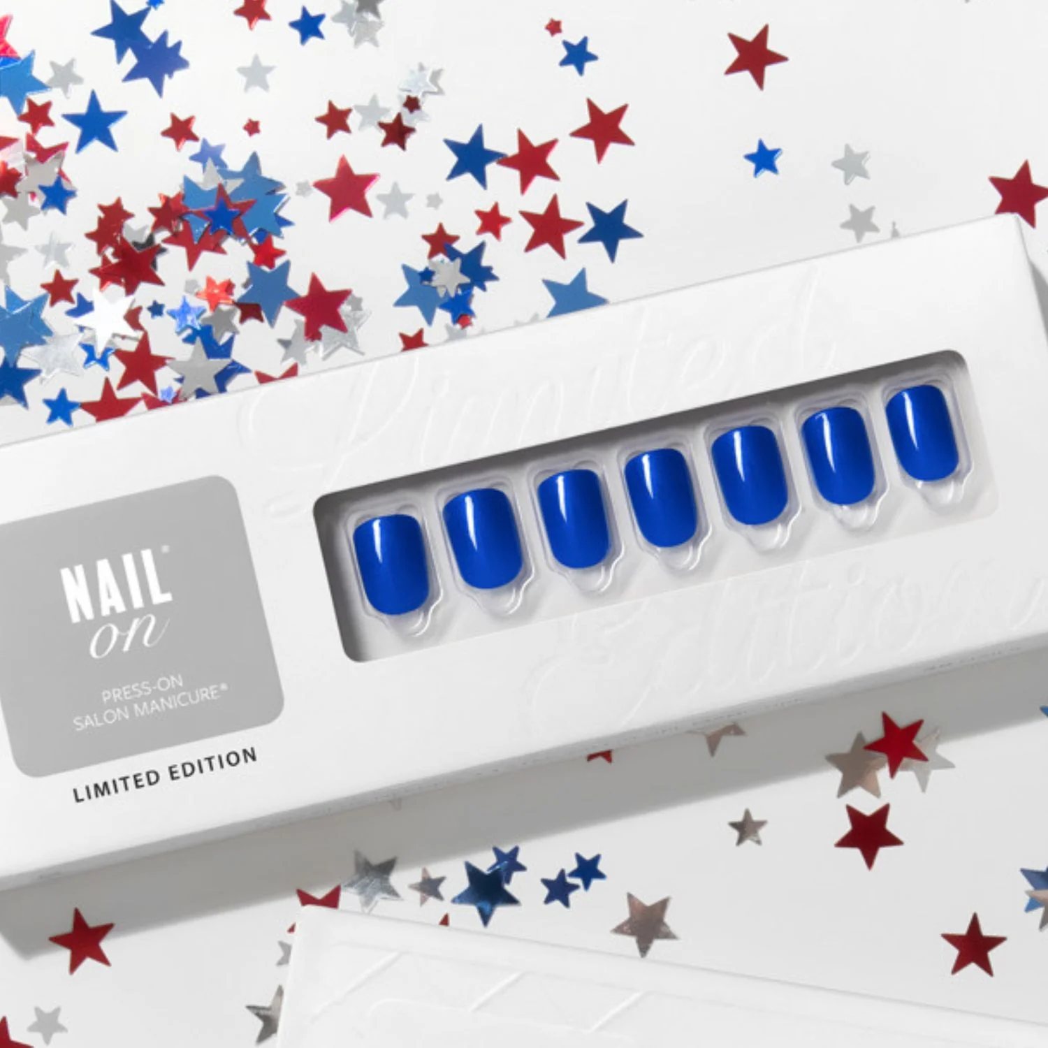 Glory Blue - Short Squoval Nail On Press On Manicure - Image 3