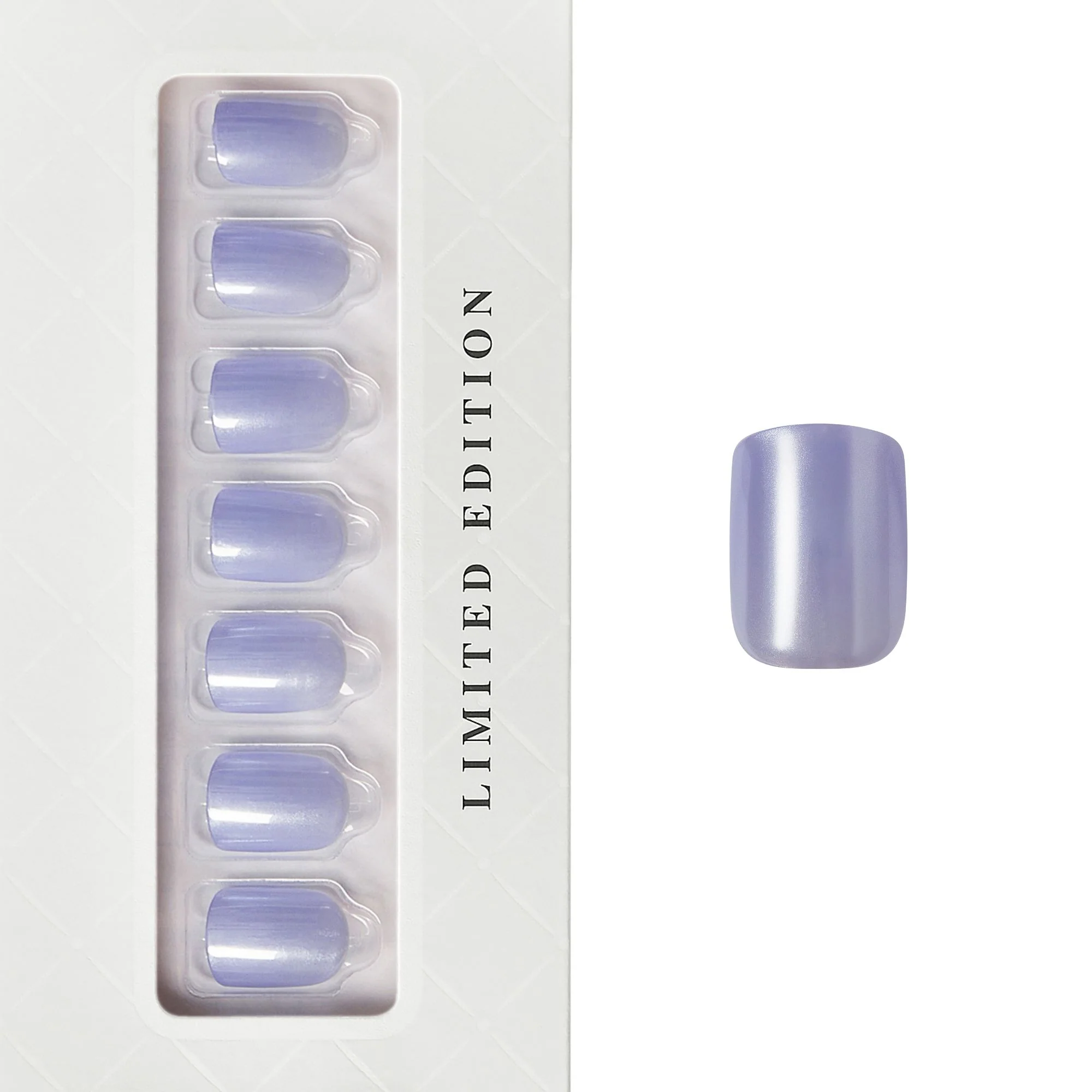 Lavender Mist - Short Squoval Press On Manicure