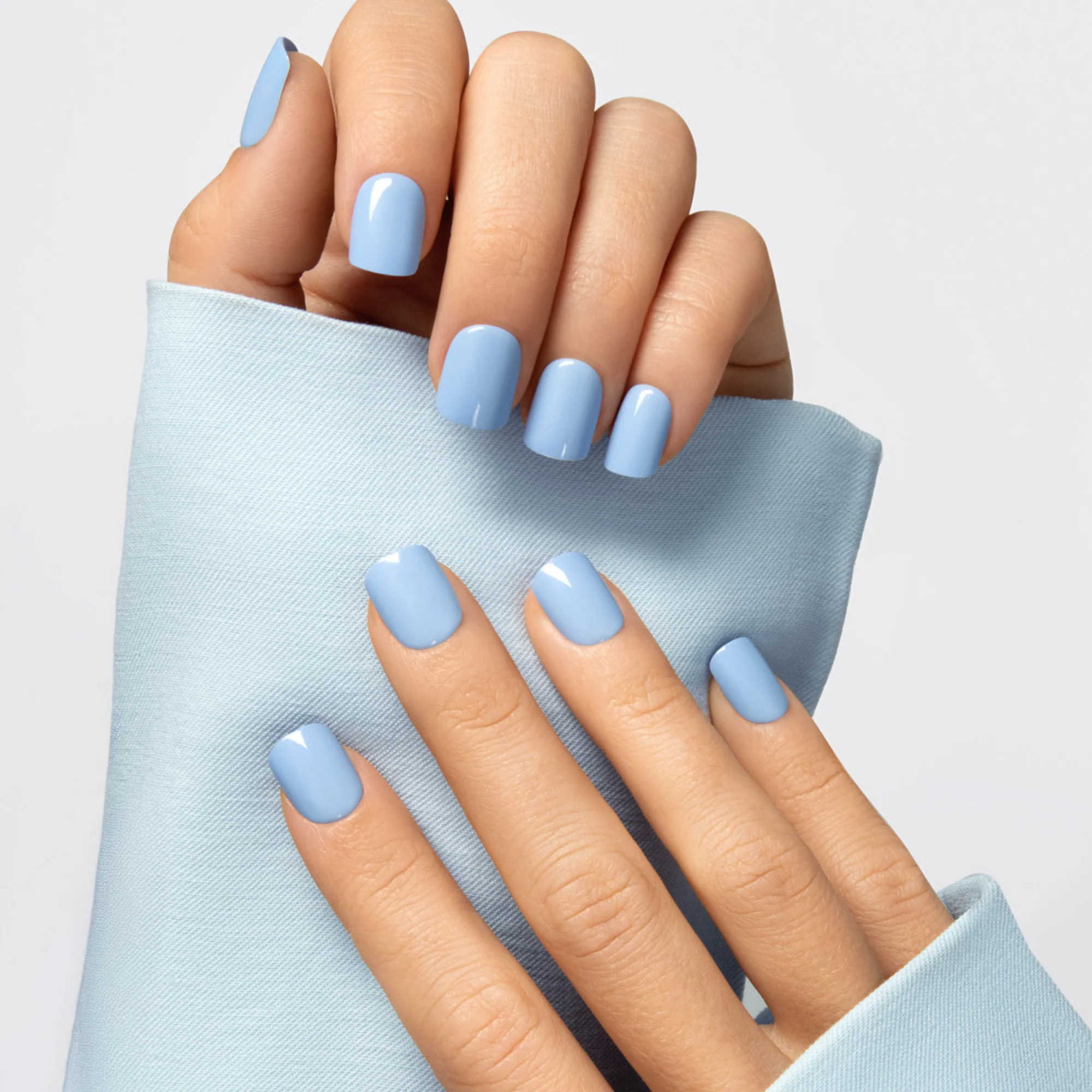 Sky Blue - Squoval Weekender Press On Manicure - Image 2