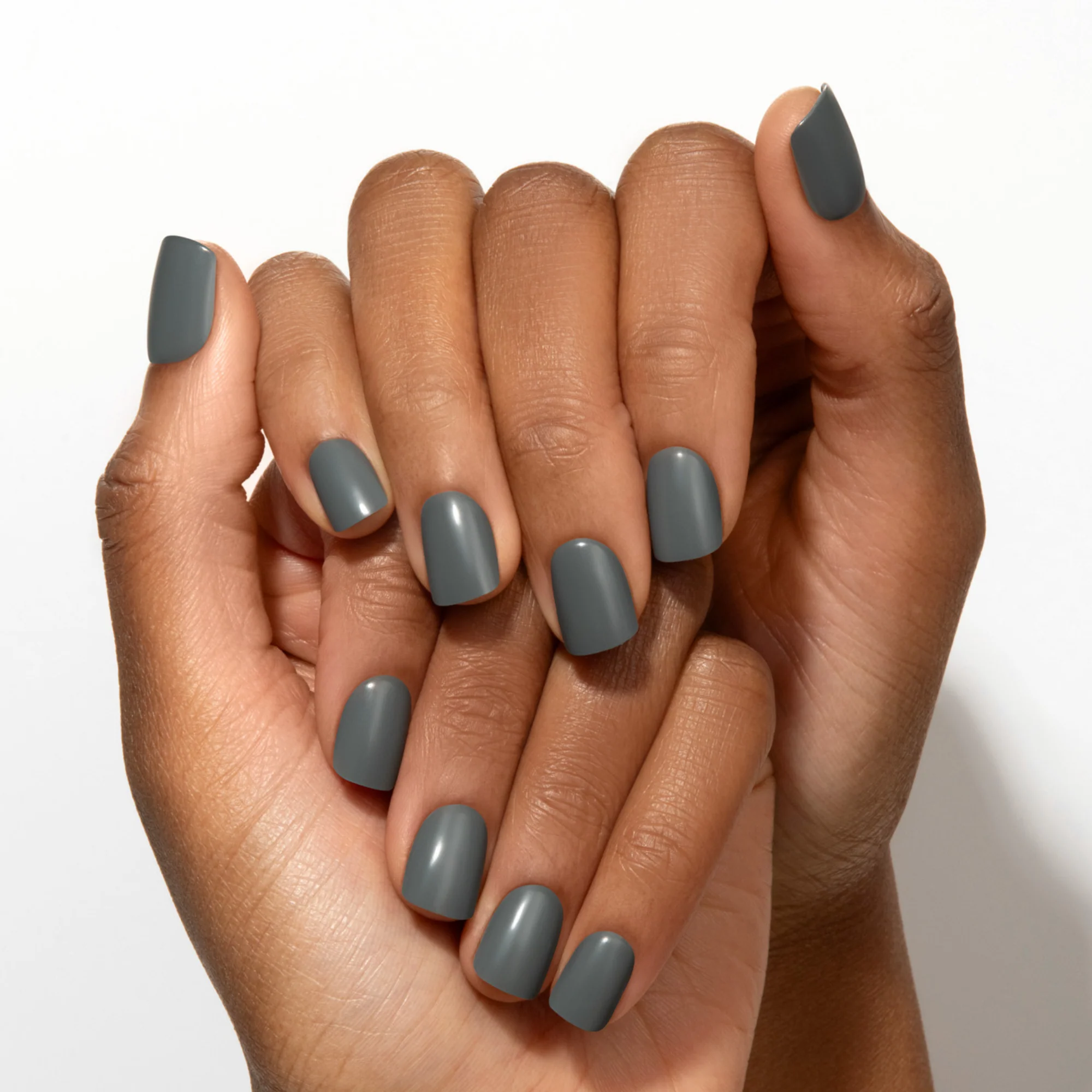 Stormy Grey - Squoval Weekender Press On Manicure - Image 2