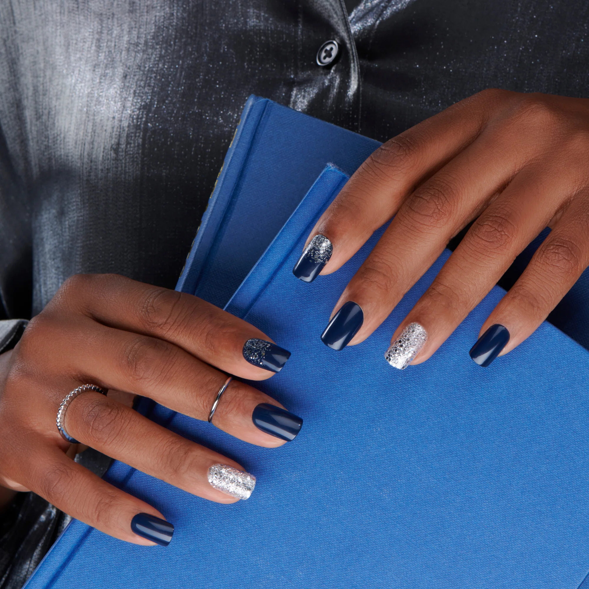 Moonlit Dust - Medium Squoval Nail On Press On Manicure - Image 3
