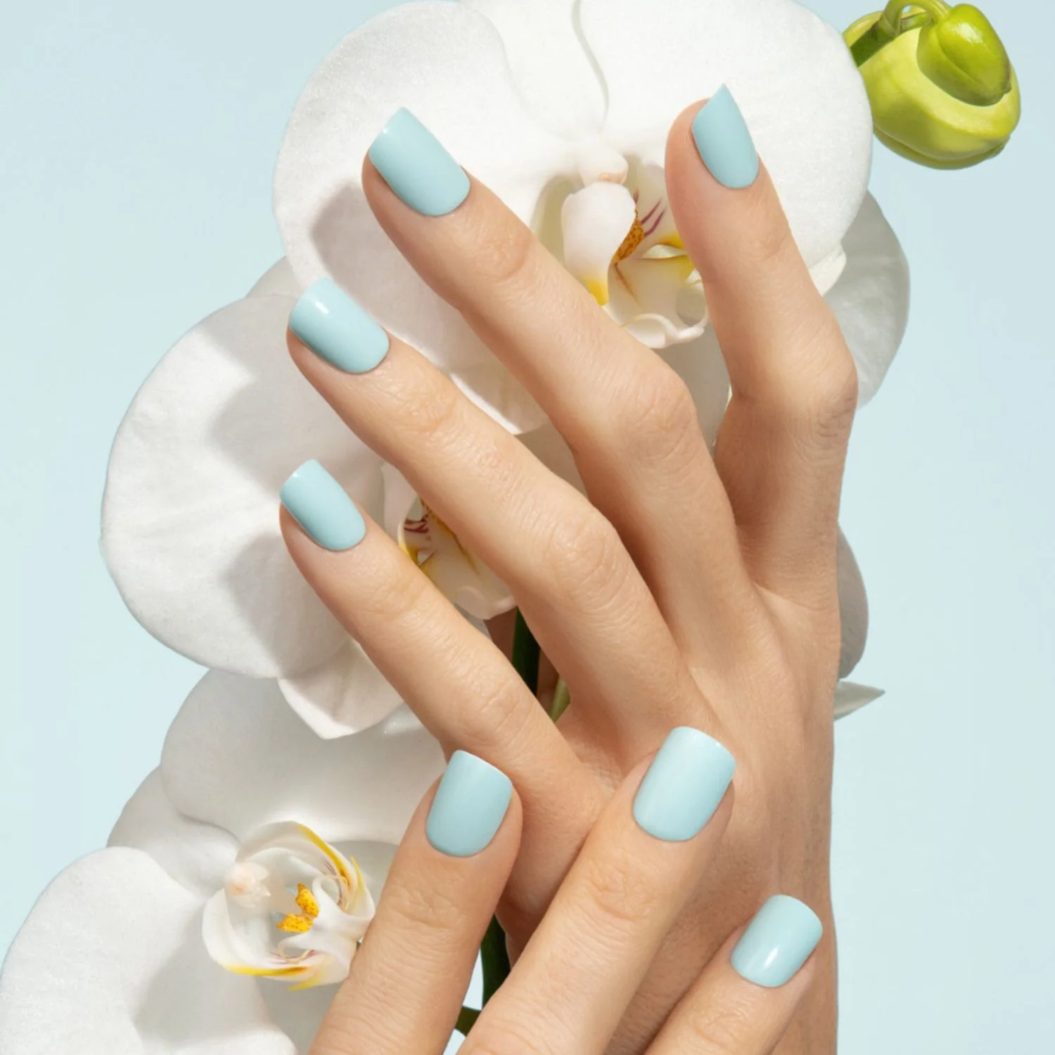 Spring Blue - Squoval Weekender Press On Manicure - Image 2