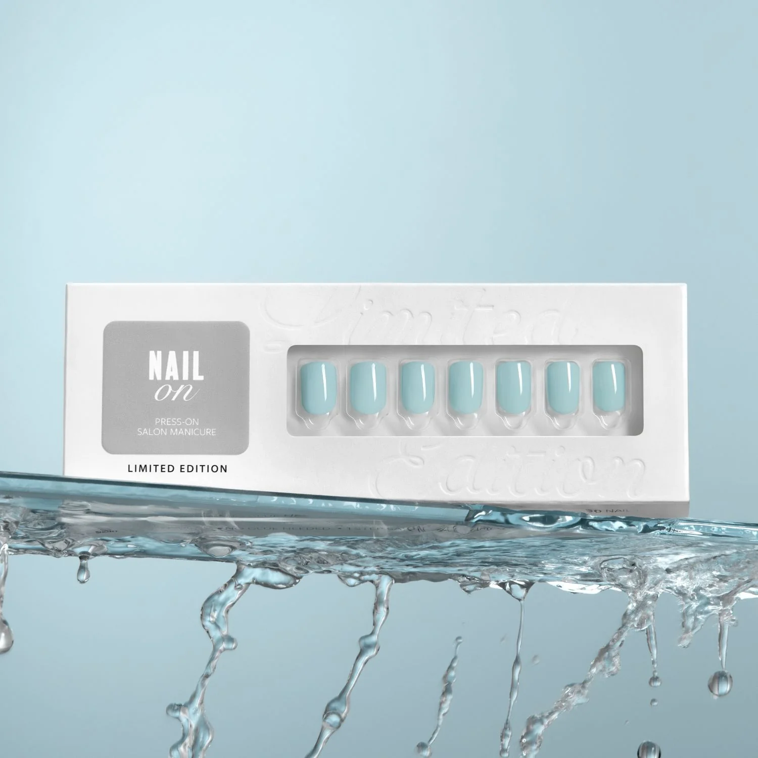 Spring Blue - Squoval Weekender Press On Manicure - Image 3